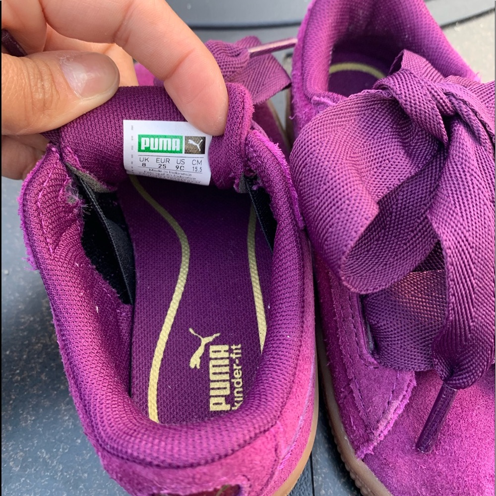 Little girls Puma Suede Heart sneaker - Picture 5 of 6